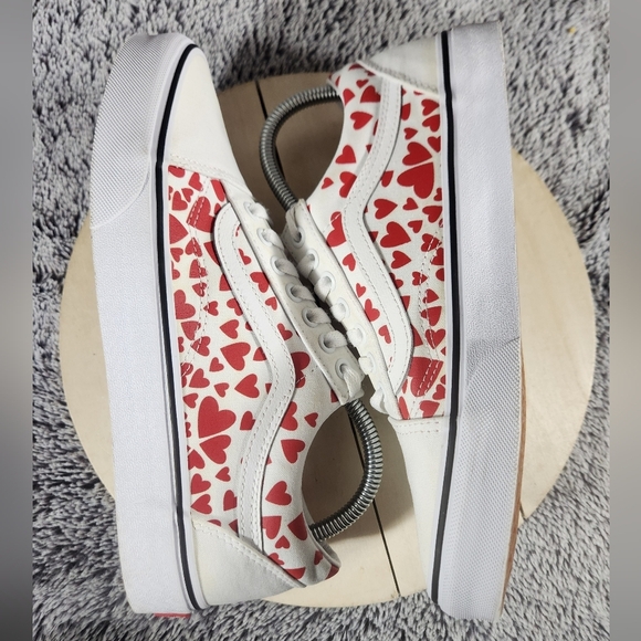 Vans Old Skool Valentines Hearts Sneakers Women's 9.5 Men's 8 - Picture 5 of 9